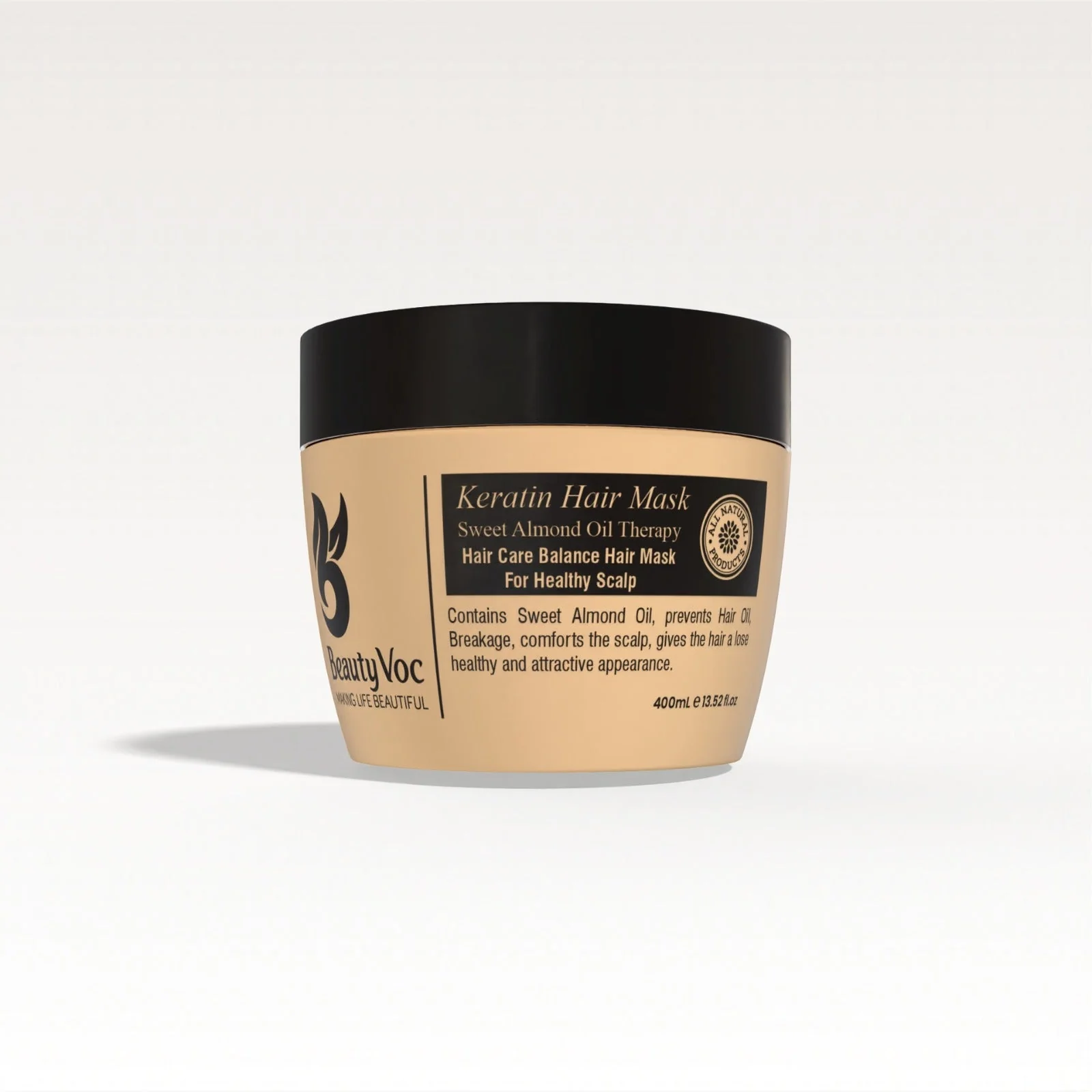 BeautyVoc Keratin Hair Mask 400g - Frizz Control Hair Mask | Strengthen damaged hair - Image 2