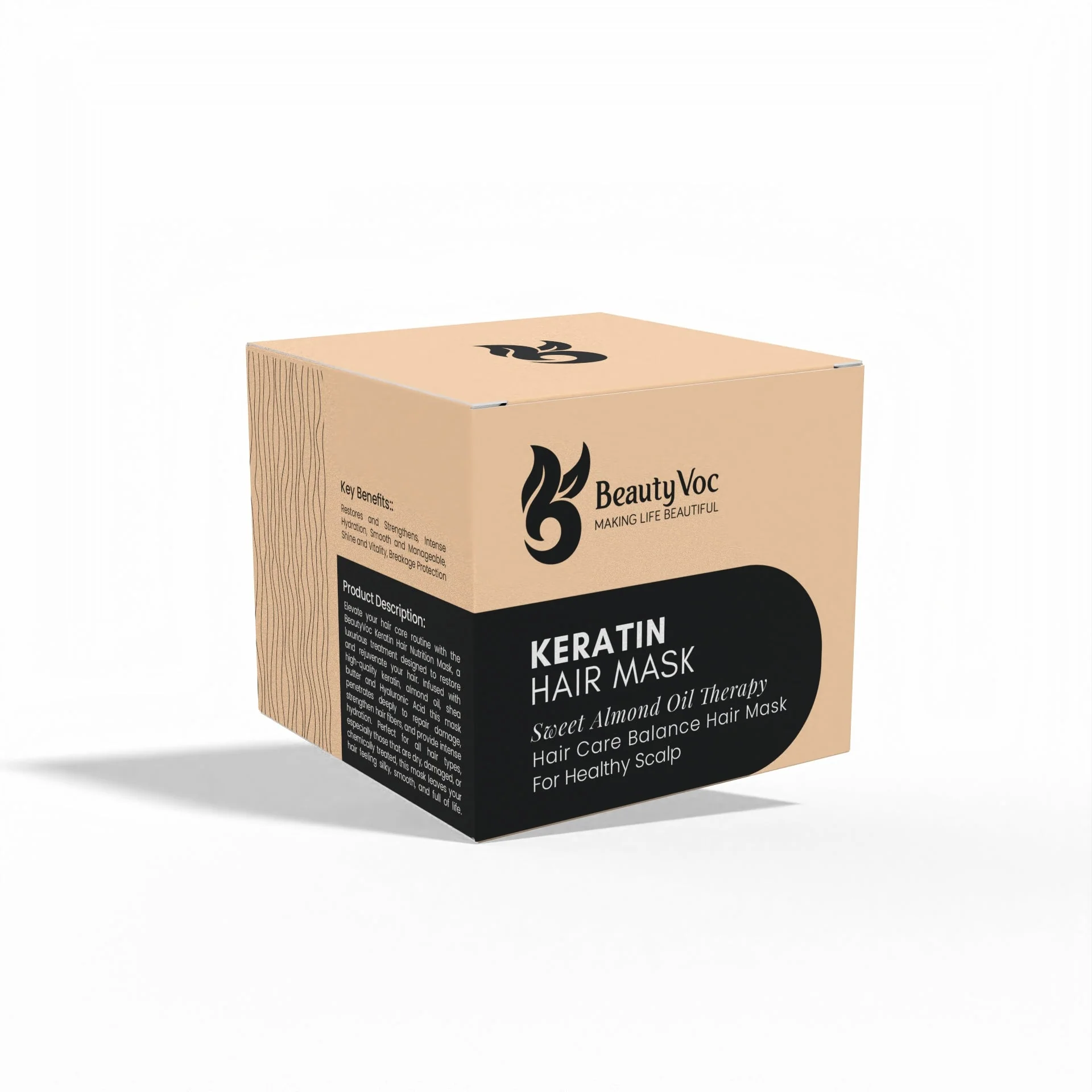 BeautyVoc Keratin Hair Mask 400g - Frizz Control Hair Mask | Strengthen damaged hair - Image 3
