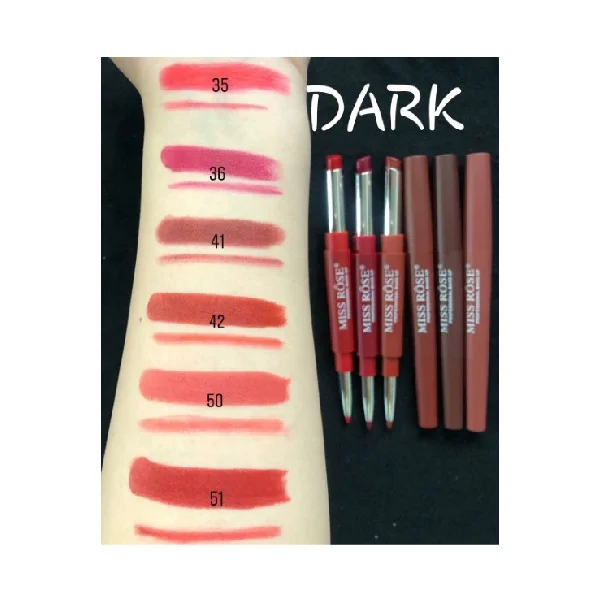Miss Rose Lipsticks 2 in 1 - Darks - Image 2