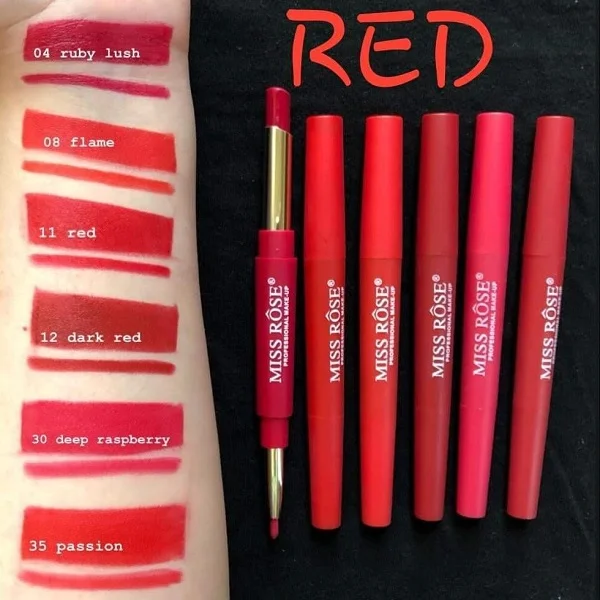 Miss Rose Lipsticks 2 in 1 - Reds - Image 2
