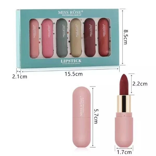 Miss Rose Lipsticks Set of 6 - Image 5