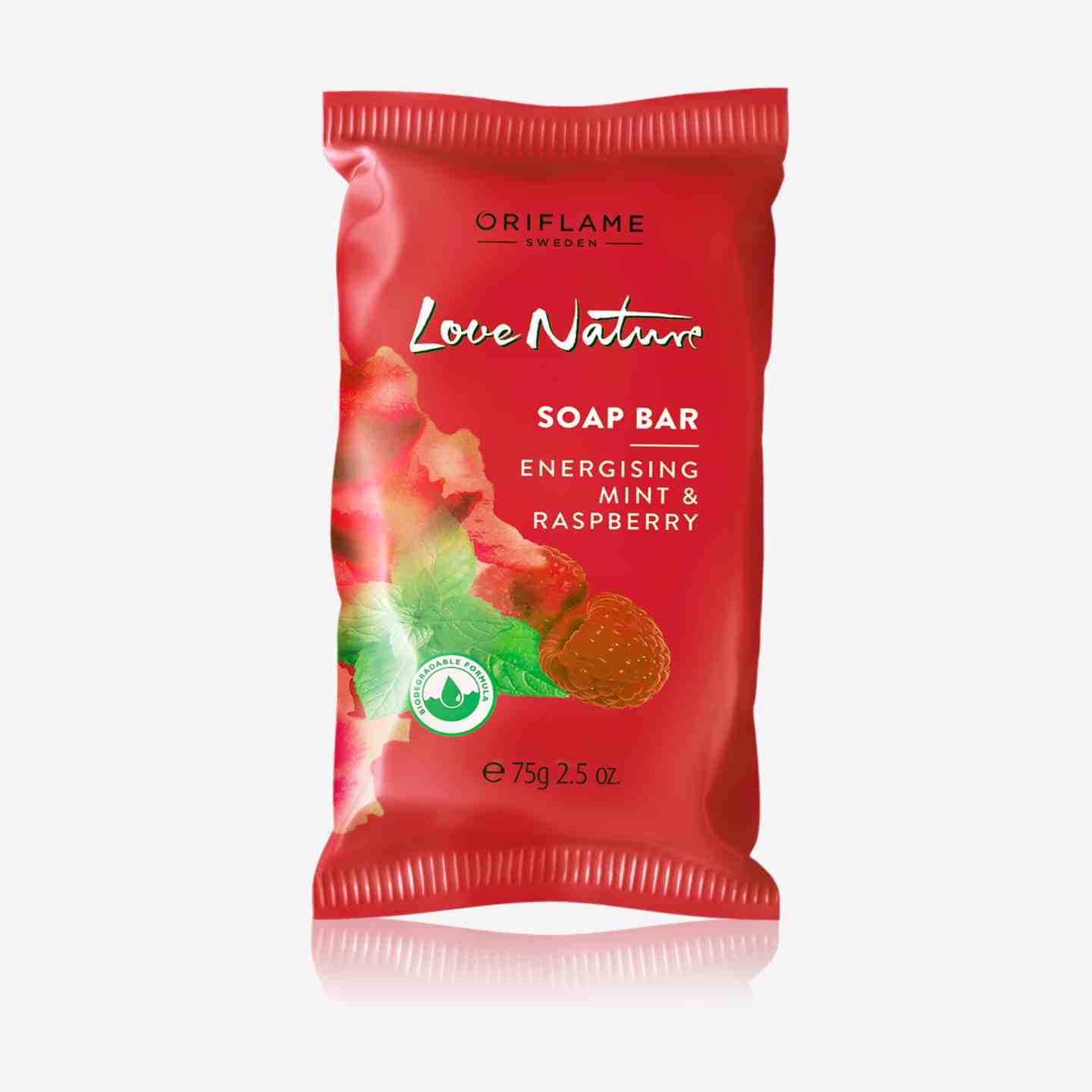 Love Nature Bar Soap with Mint and Raspberry