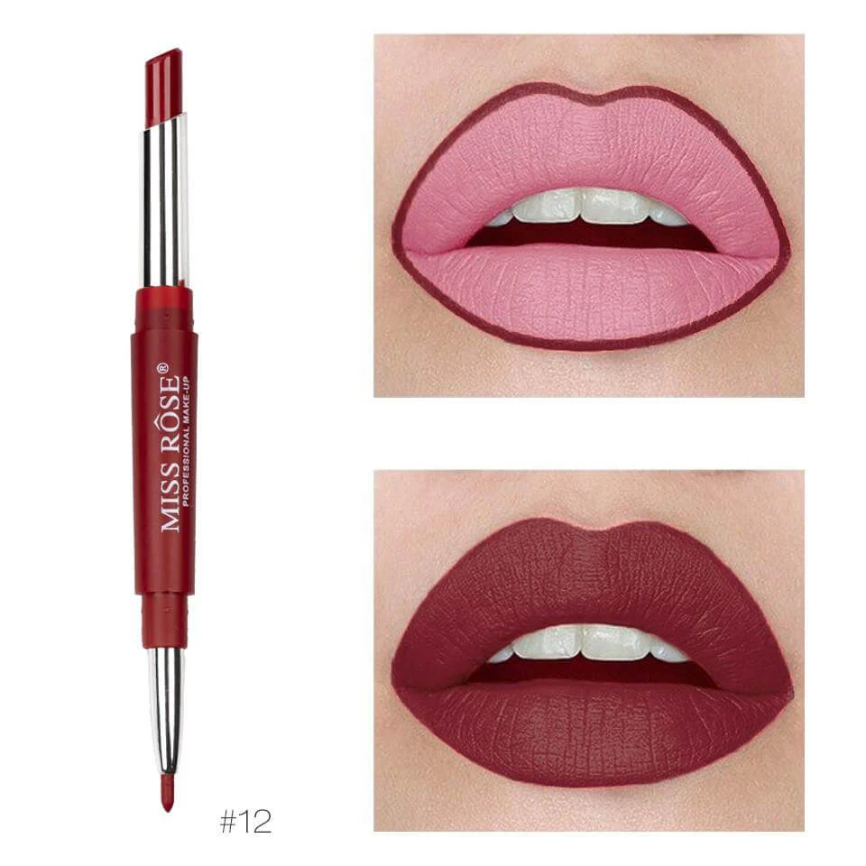 Miss Rose 2 In 1 Lipstick Red Collection - Deep Raspberry - Image 4