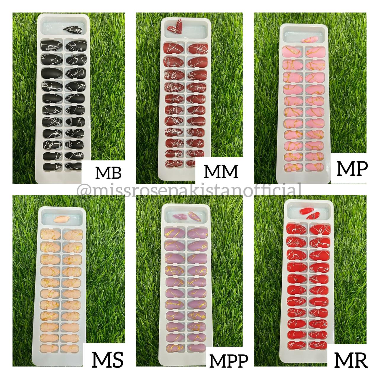 Miss Rose Marble Nails Pack - Image 2