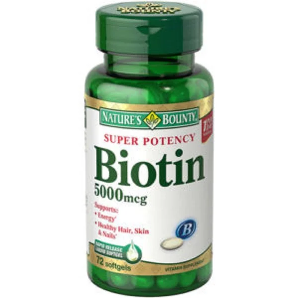 Nature's Bounty Biotin 5000mcg 72 Softgels