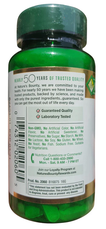 Nature's Bounty Chelated Zinc 50mg Caplets - Image 2