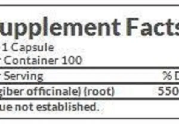 Nature’s Bounty Ginger Root 550mg 100 Capsules - Image 3