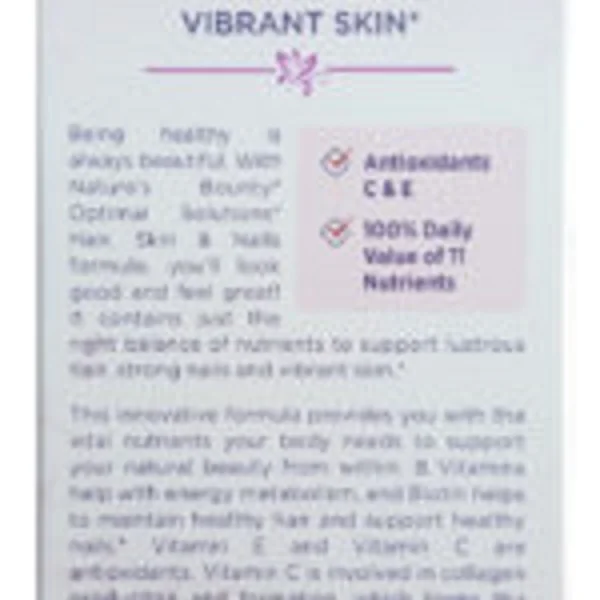 Nature's Bounty Hair, Skin &amp; Nails 3,000mcg of Biotin 60 Coated Caplets - Image 2