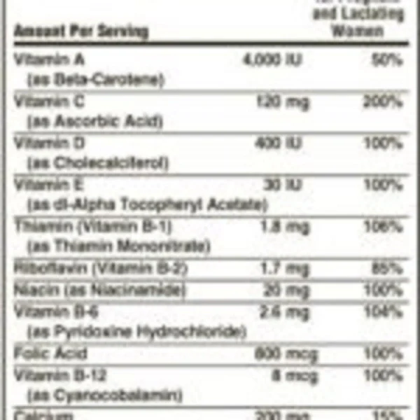 Nature’s Bounty Prenatal Vitamins &amp; Minerals 60 Tablets - Image 2