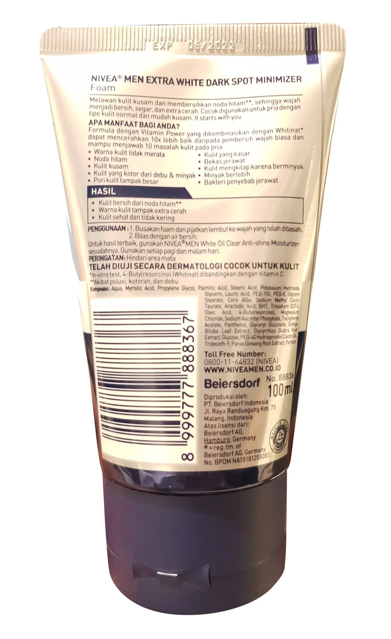 Nivea Men Extra White Dark Spot Minimizer Facial Foam - Image 2