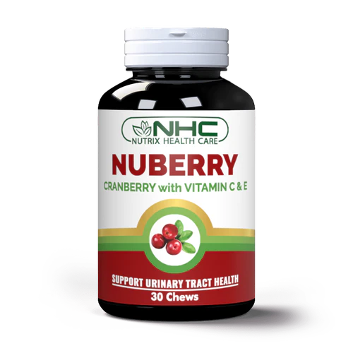 Nutrix Nuberry Cranberry With Vitamin C & E - 30 Chewable Tablets