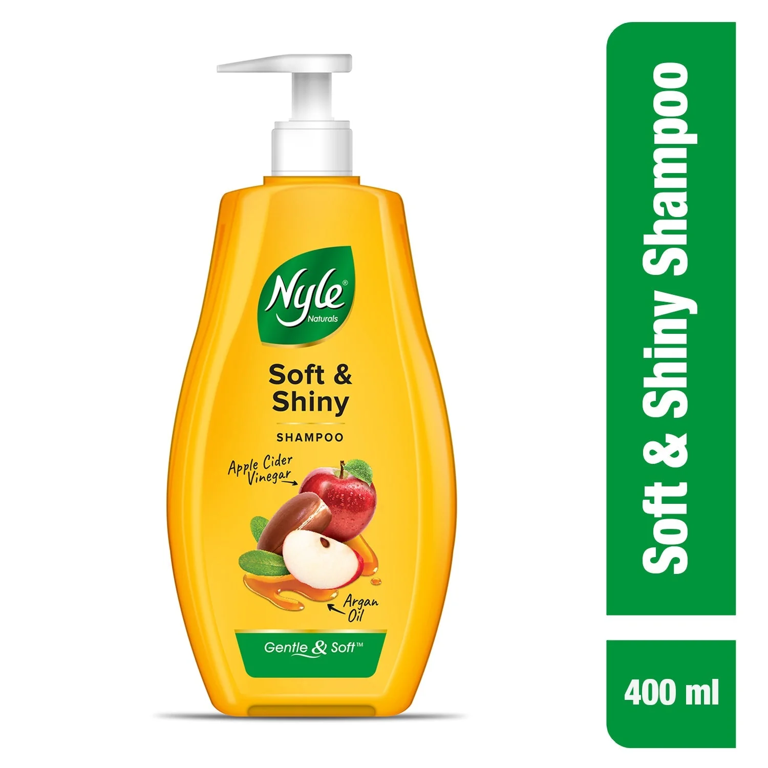 Nyle Naturals Soft & Shiny Shampoo Apple Cider Vinegar & Argan Oil - Image 2
