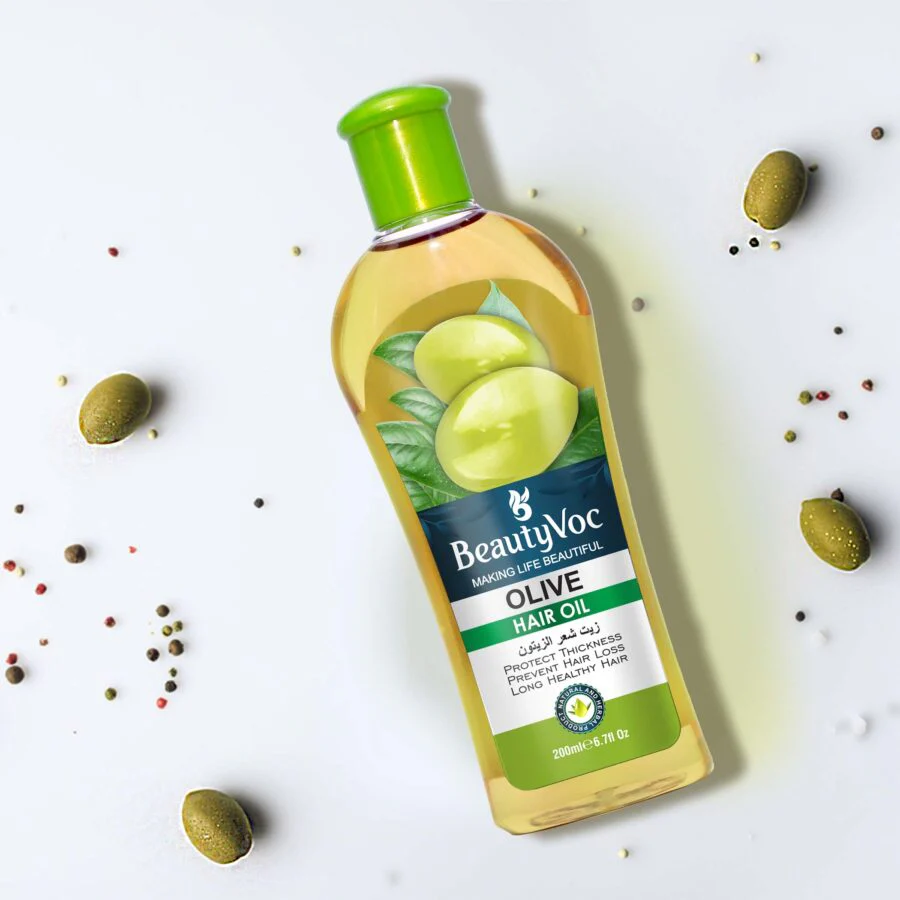 BeautyVoc Olive Hair Oil 200 ml | Deep Nourishment, Hair Growth & Shine | Controls Hair Fall & Softens Dry, Frizzy Hair - Image 3