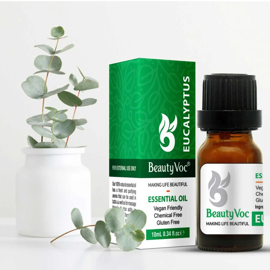 BeautyVoc Pure Eucalyptus Oil 10 ml | Undiluted Essential Oil for Hair, Skin & Aromatherapy - Image 2