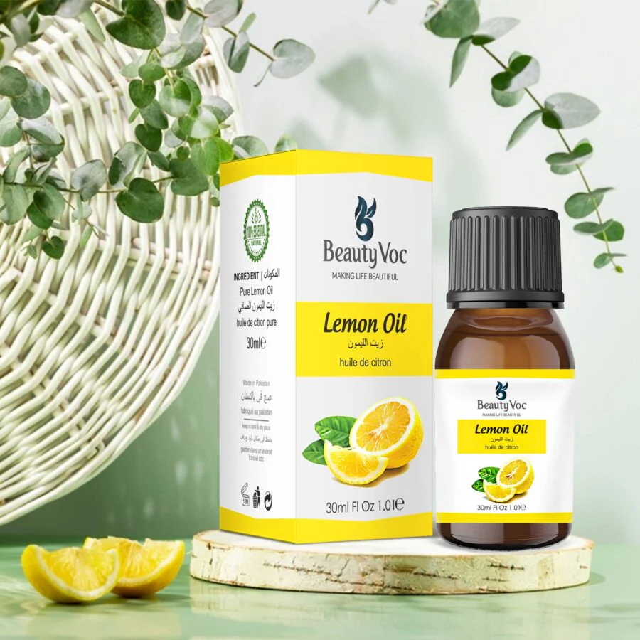 BeautyVoc Pure Lemon Oil 30 ml | For Bright Skin | Acne Fighting | Fade Dark spots - Image 2