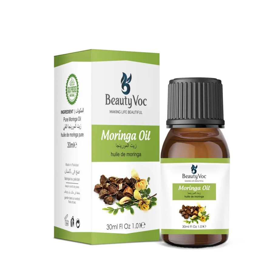BeautyVoc Pure Moringa Oil 30 ml | For Glowing Skin |Stronger Hair | Youthful Radiance