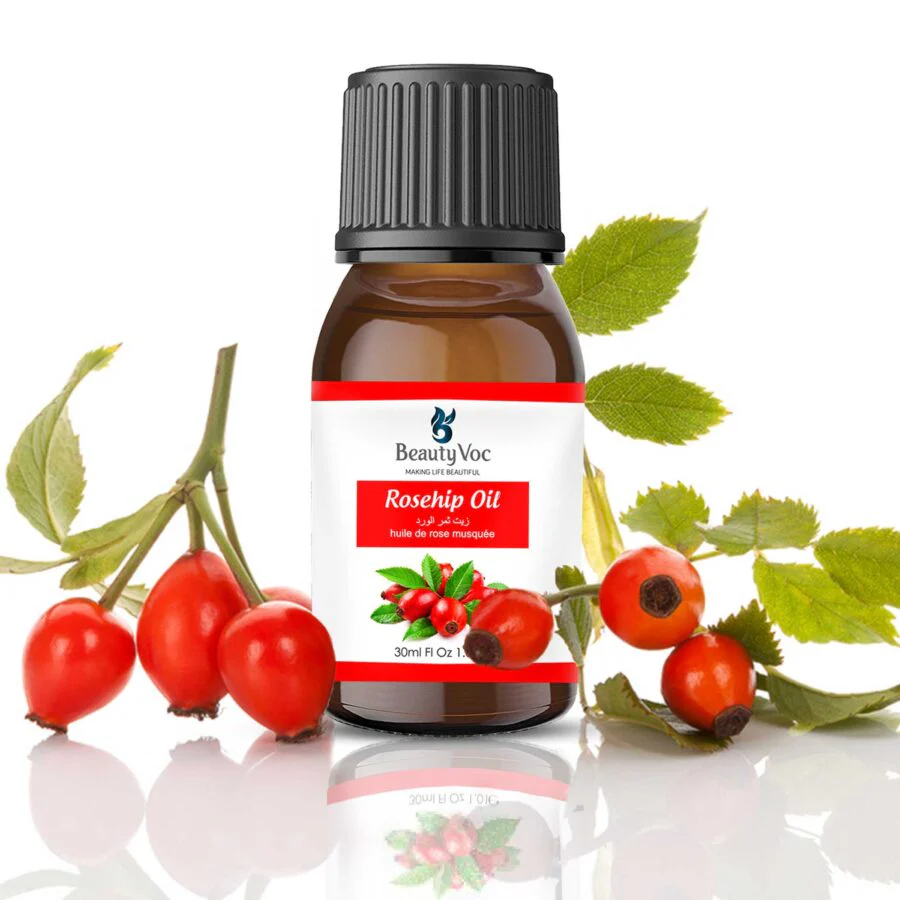 BeautyVoc Pure Rosehip Oil 30 ml - Undiluted 100% | For Skin & Hair | Skin Glow, Reduce Scars & Fine Lines, Repairs Damaged Hair Anti-Aging Benefits - Image 2