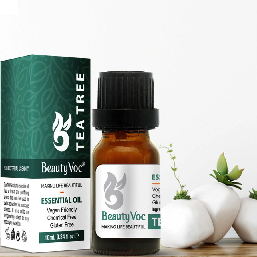 BeautyVoc Pure Tea Tree Oil 10 ml | Undiluted Essential Oil for Hair, Skin & Aromatherapy - Image 2