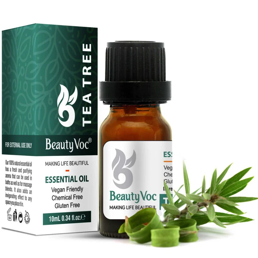 BeautyVoc Pure Tea Tree Oil 10 ml | Undiluted Essential Oil for Hair, Skin & Aromatherapy - Image 3