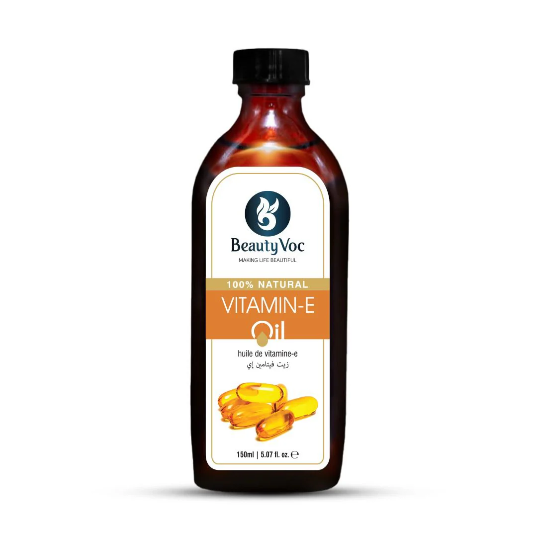 BeautyVoc Pure Vitamin E Oil 150 ml Undiluted | For Glowing Skin, Hair Growth, Fades acne marks, Dark spots & uneven skin tone