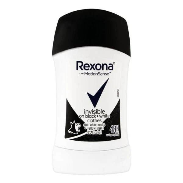 Rexona - Deodorant Stick Women Invisible On Black + White Clothes 40Ml
