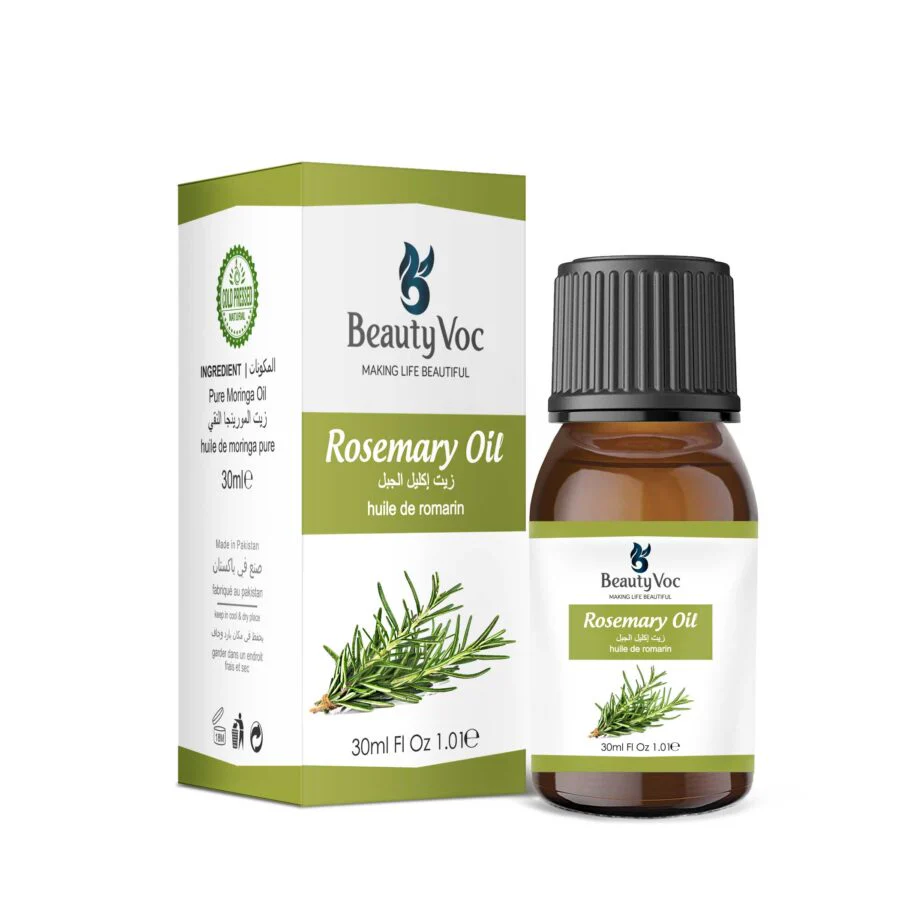 BeautyVoc Rosemary Oil 30 ml - 100% Natural & Pure Undiluted - Best for Hair & Skin