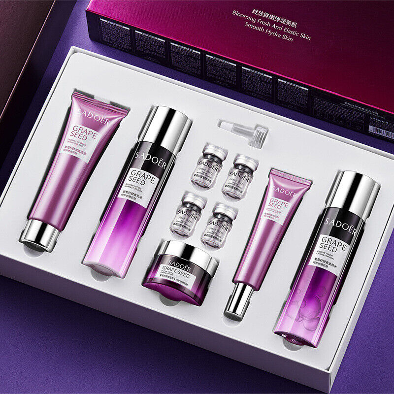 Sadoer Nine Piece set Grape Seed Enzyme Skin Care Set - Image 2