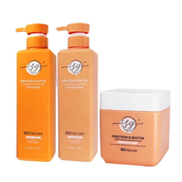 SG Hair Care Protein & Biotin Volume Moisture Shampoo and Conditioner with Hair Mask