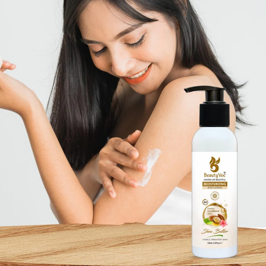 BeautyVoc Shea Butter Face and Body Lotion 150 ml | Best for Dry Skin| Deep Moisturizing | Non-Greasy | Perfect for Daily Use - Image 5