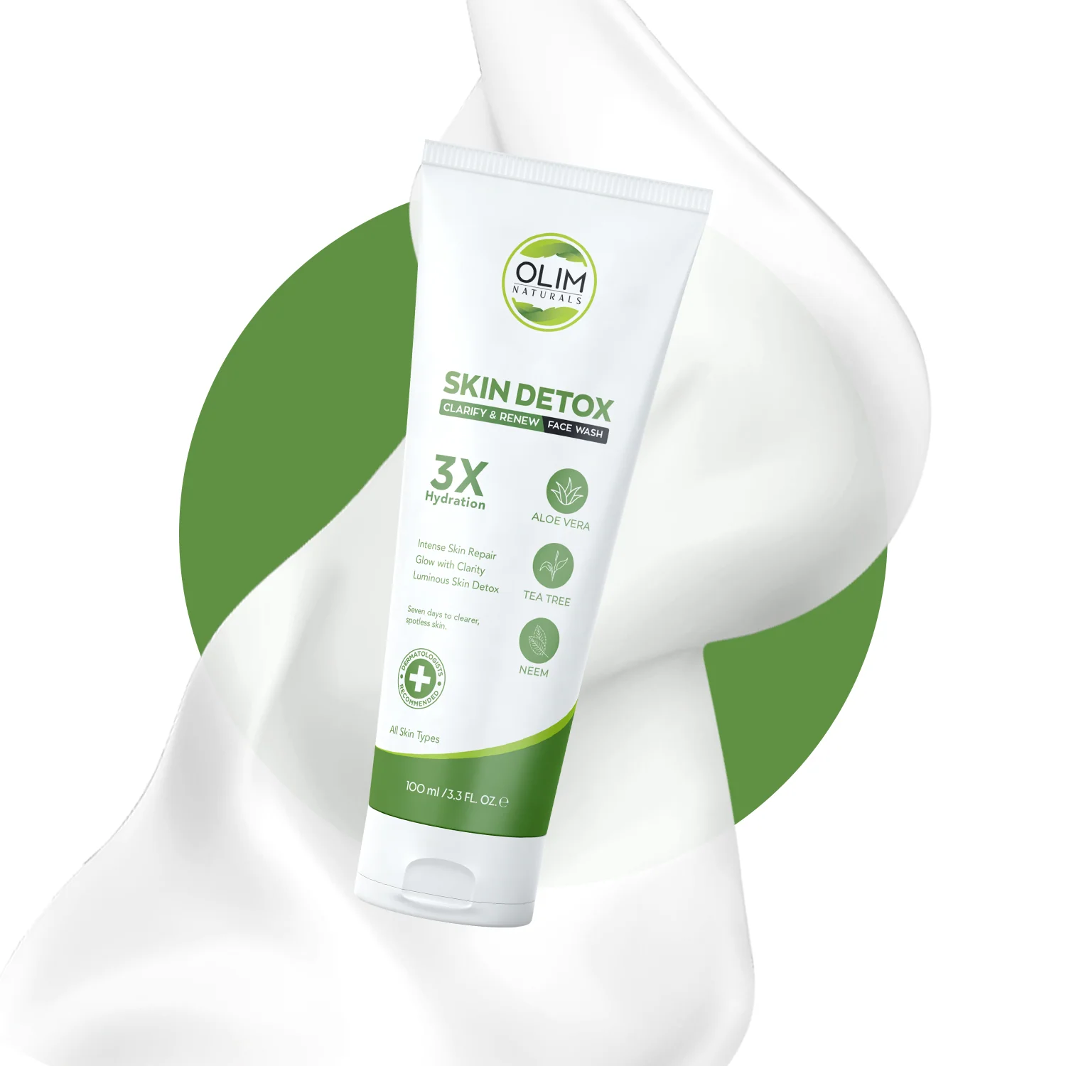SKIN DETOX NEEEM, TEA TREE & ALOEVERA FACEWASH - Image 2