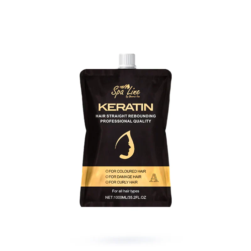 Spa Line Keratin Professional Hair Straight Rebounding – For Colored, Damaged, and Curly Hair 1000 ML - Image 2