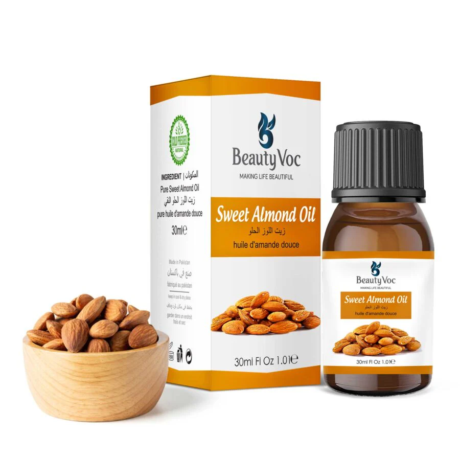 BeautyVoc Sweet Almond Oil 30 ml – 100% Pure & Natural | Best for Skin & Hair Care - Image 3