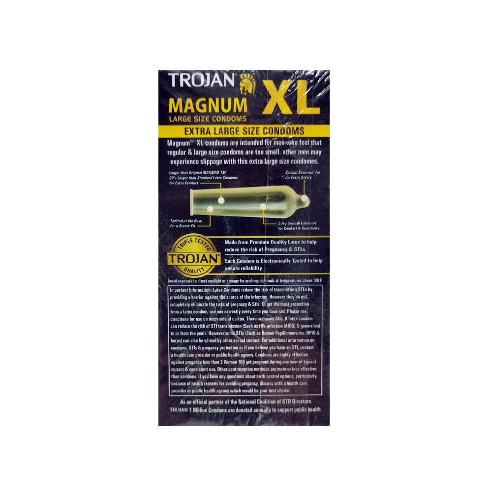 Trojan Magnum XL Premium Latex Lubricated Condom - Image 2