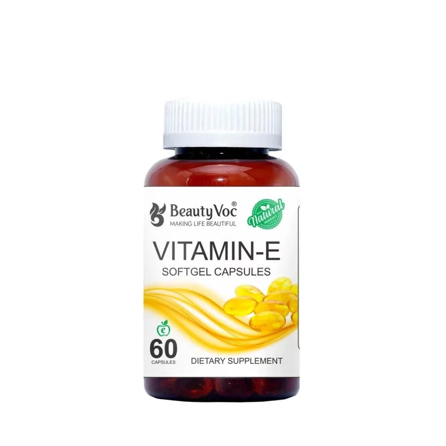 BeautyVoc Vitamin E Softgel Capsule | For Skin Glow, Hair Growth & Antioxidant Support | Supplement for Men & Women - Image 2