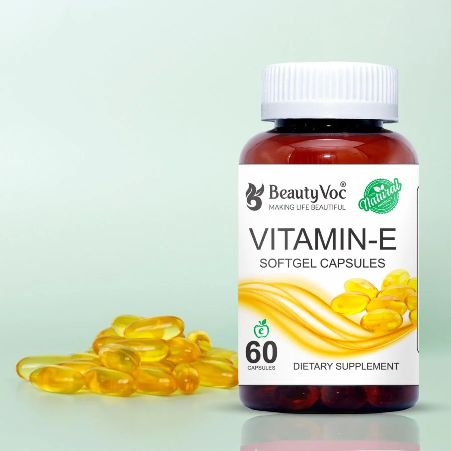 BeautyVoc Vitamin E Softgel Capsule | For Skin Glow, Hair Growth & Antioxidant Support | Supplement for Men & Women - Image 3