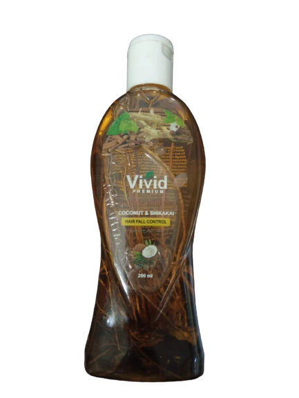 Vivid Herbal Hair Oil Coconut And Shikakai Hair fall Control