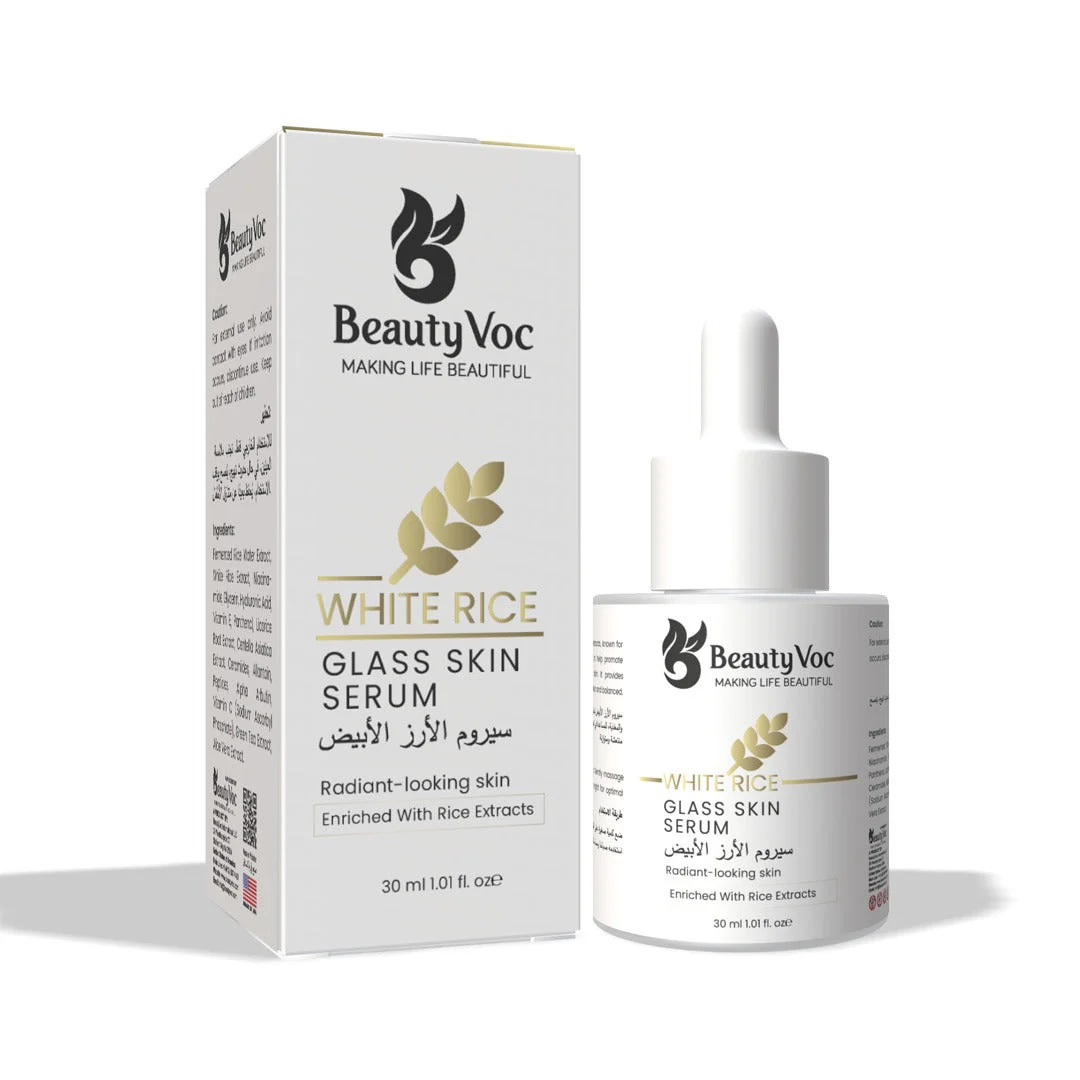 BeautyVoc White Rice Glow Kit – Korean Face Wash, Serum, Soap, Sunblock for Bright & Glass Skin - Image 2