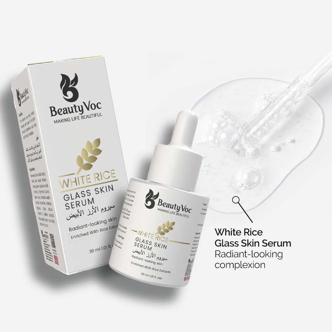 BeautyVoc White Rice Serum 30 ml - Korean glass skin | Skin Brightening serum | Hydrating face serum | Best for Dry Skin - Image 2