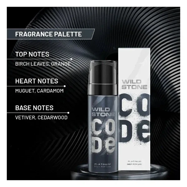Wild Stone Code Platinum Body Perfume Spray For Men