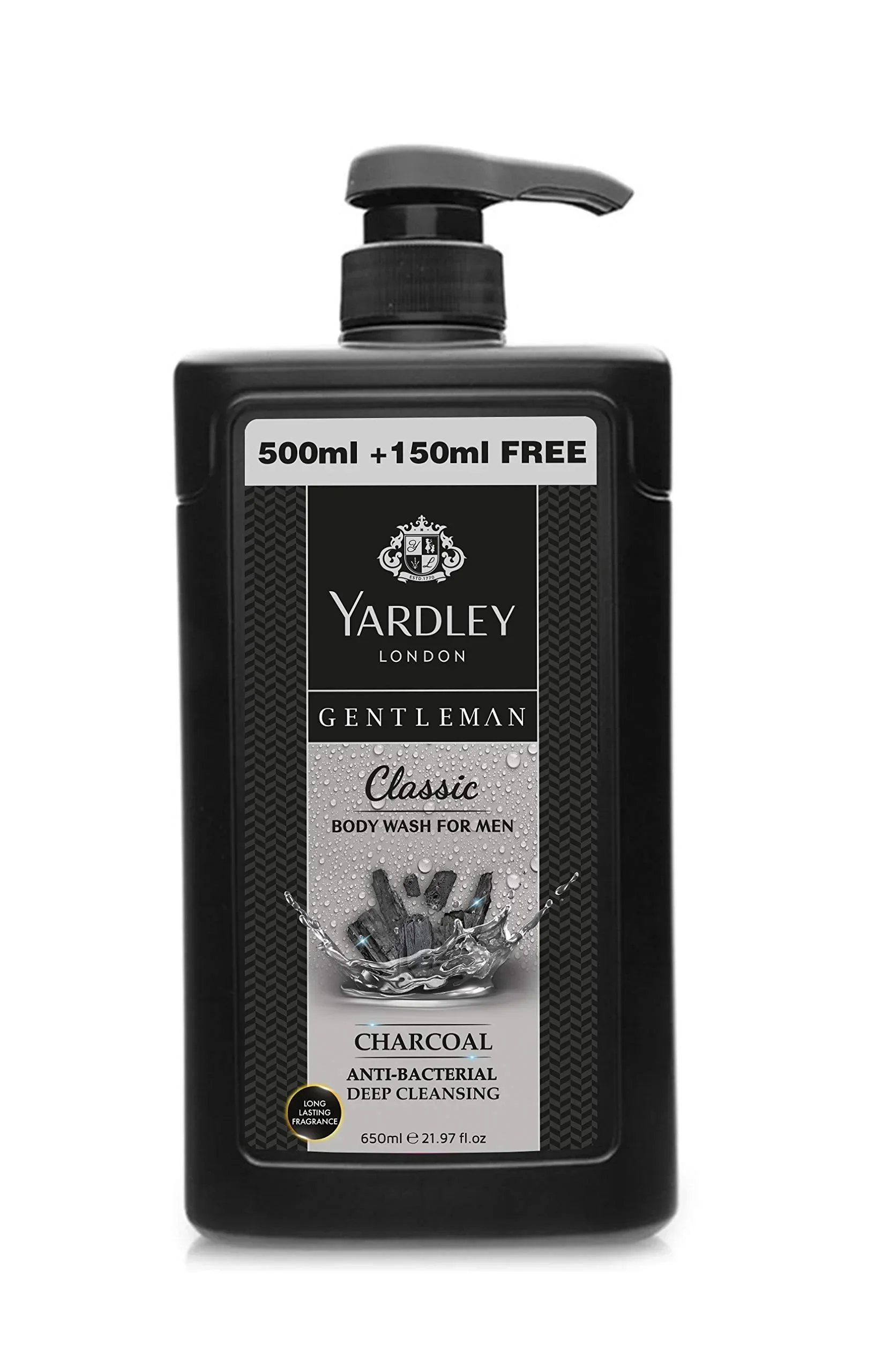 Yardley London Gentleman Antibacterial Deep Cleansing Body Wash, Classic - Image 2