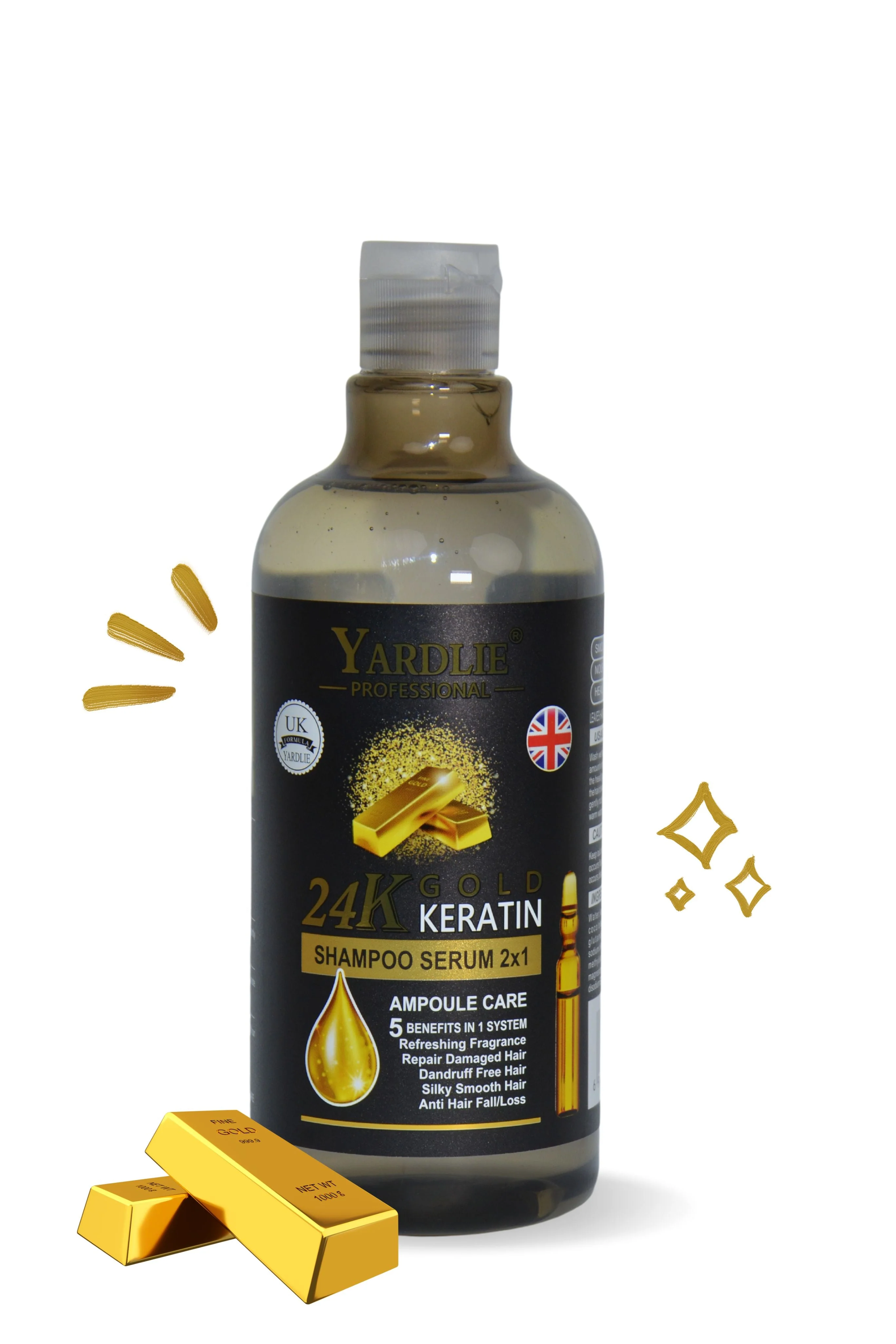Yardlie Professional 24K Gold Shampoo Serum 2X1 500ml. - Image 3